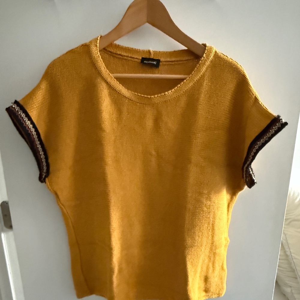 Rowan Mustard Knit Top - Size M
